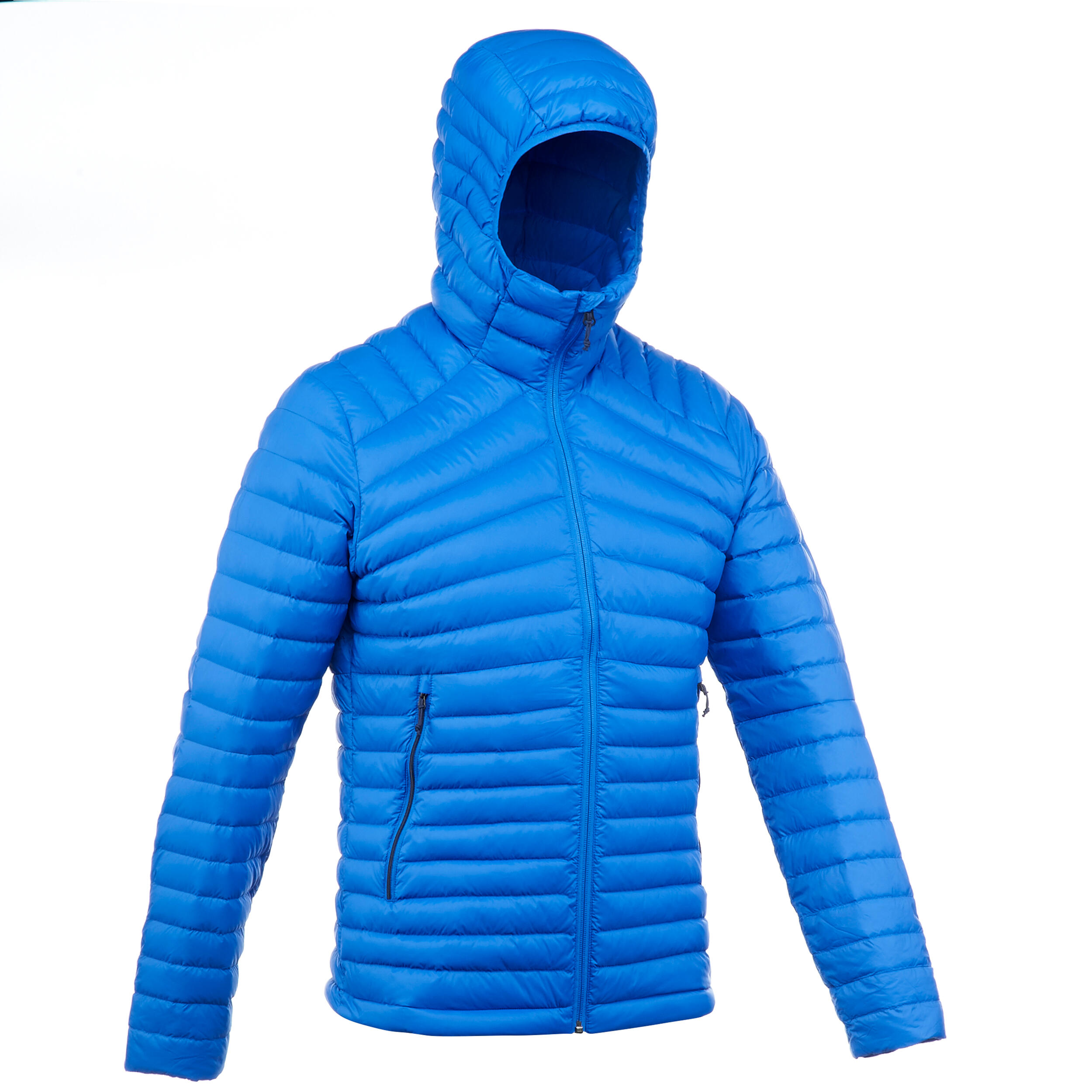 blue jacket with hood