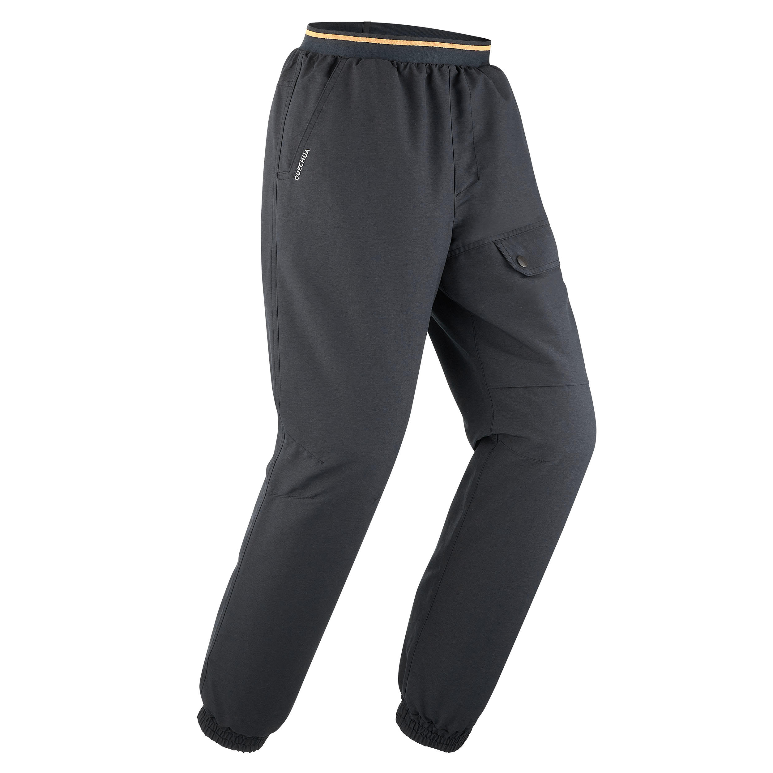 Junior snow warm water-repellent hiking pants - sh100 - grey