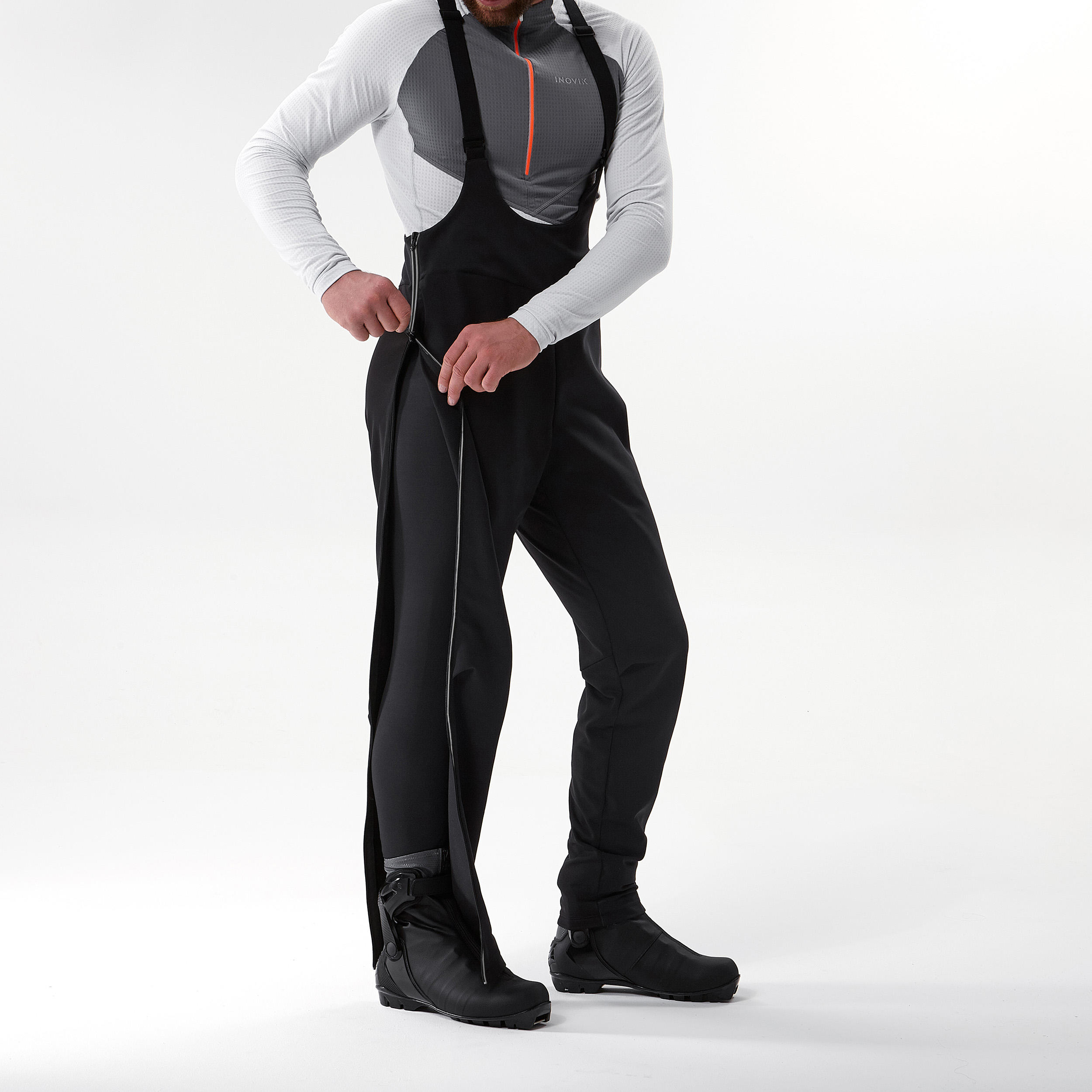 Men's Cross-Country Ski Over-Trousers XC S OVERP 900 - Black 8/9