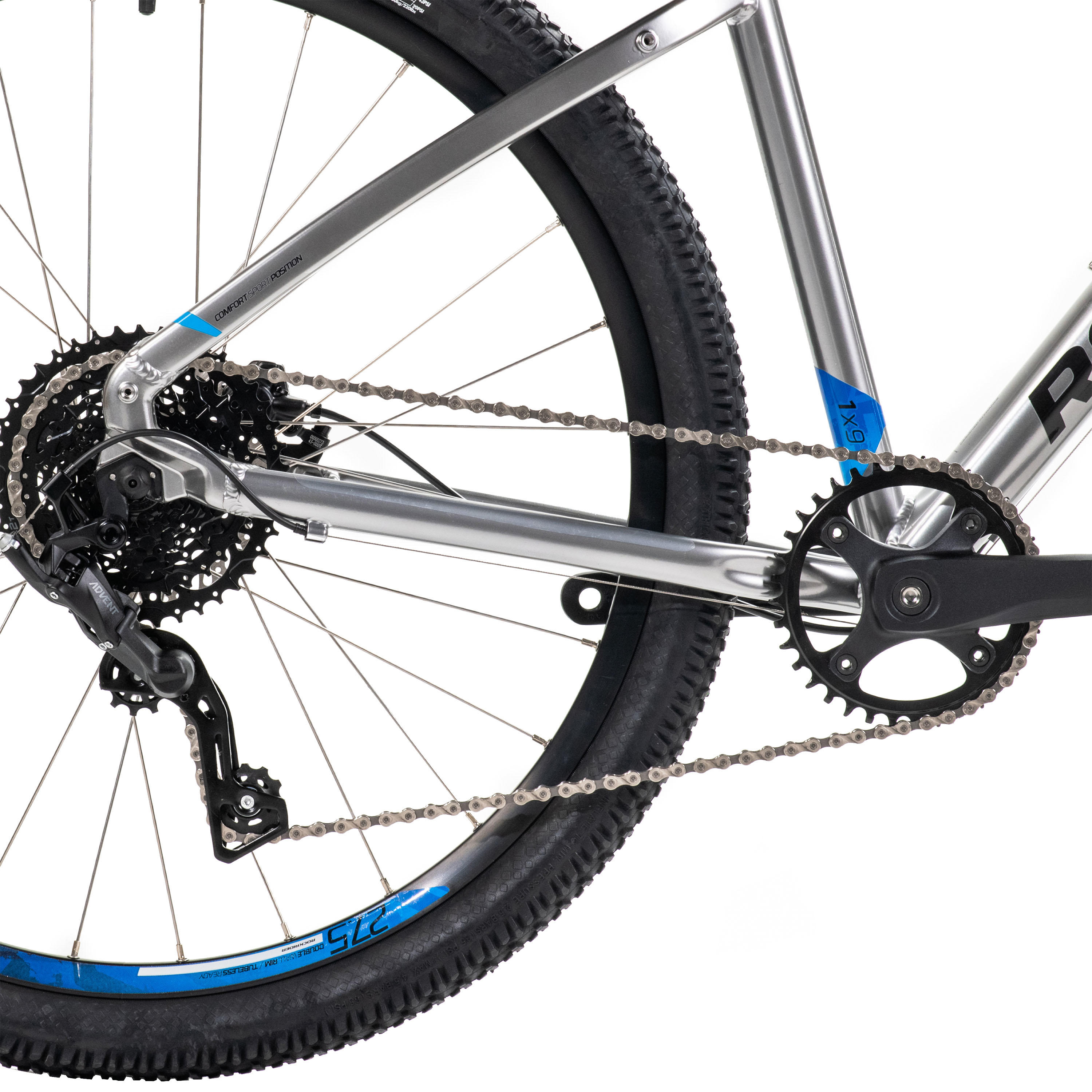 Bicicleta de montaña MTB rin 27.5  Rockrider ST530 - Gris plata 11/11