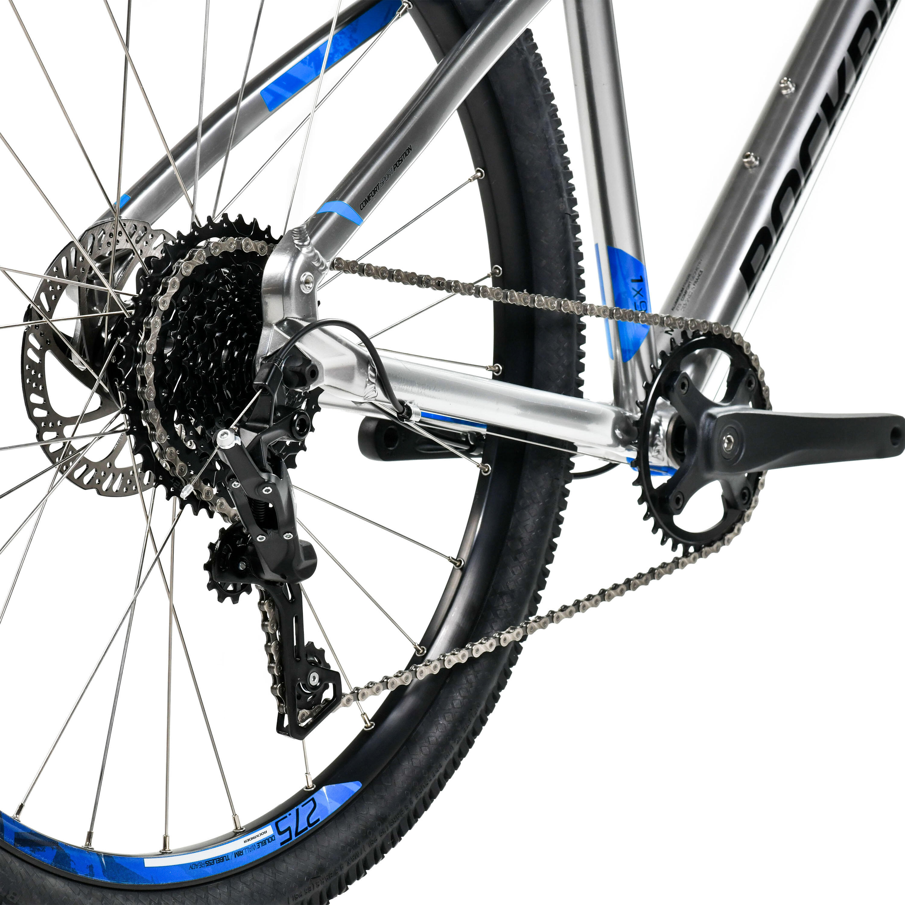 Bicicleta de montaña MTB rin 27.5  Rockrider ST530 - Gris plata 7/11