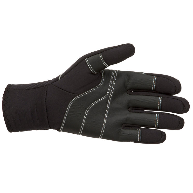 Adult sailing gloves 900 - 1 mm neoprene, black - Decathlon