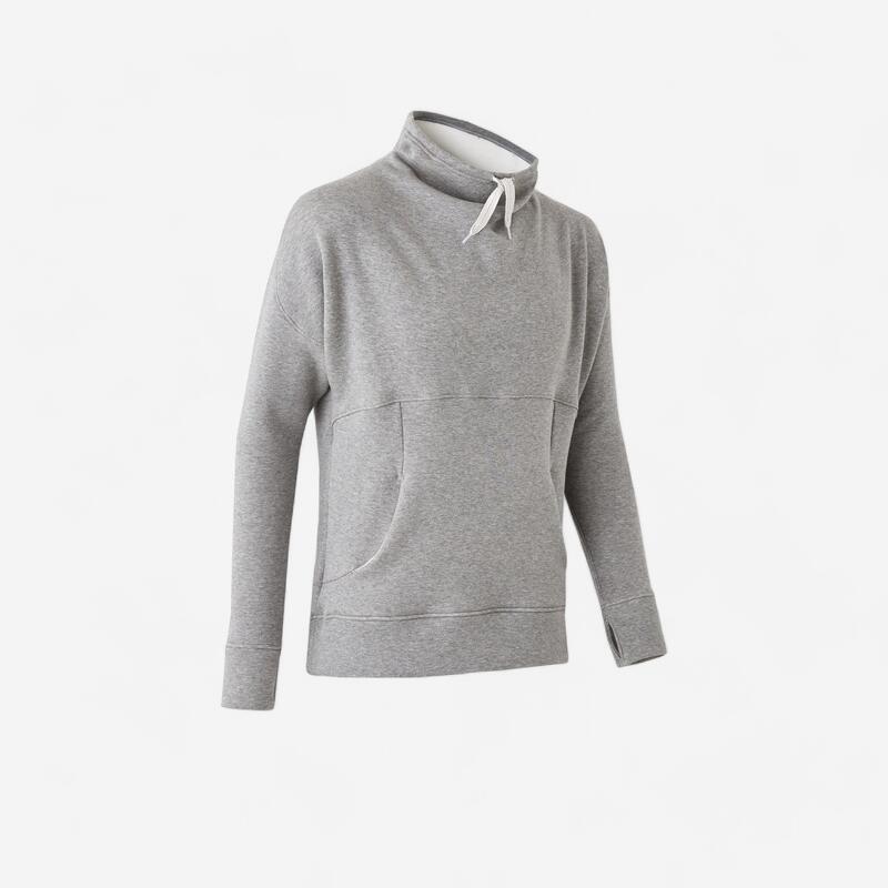 SWEAT MOLLETON / FOURRURE RELAXATION YOGA FEMME GRIS / ECRU