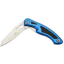 Sailing knife with shackle key - safe blue