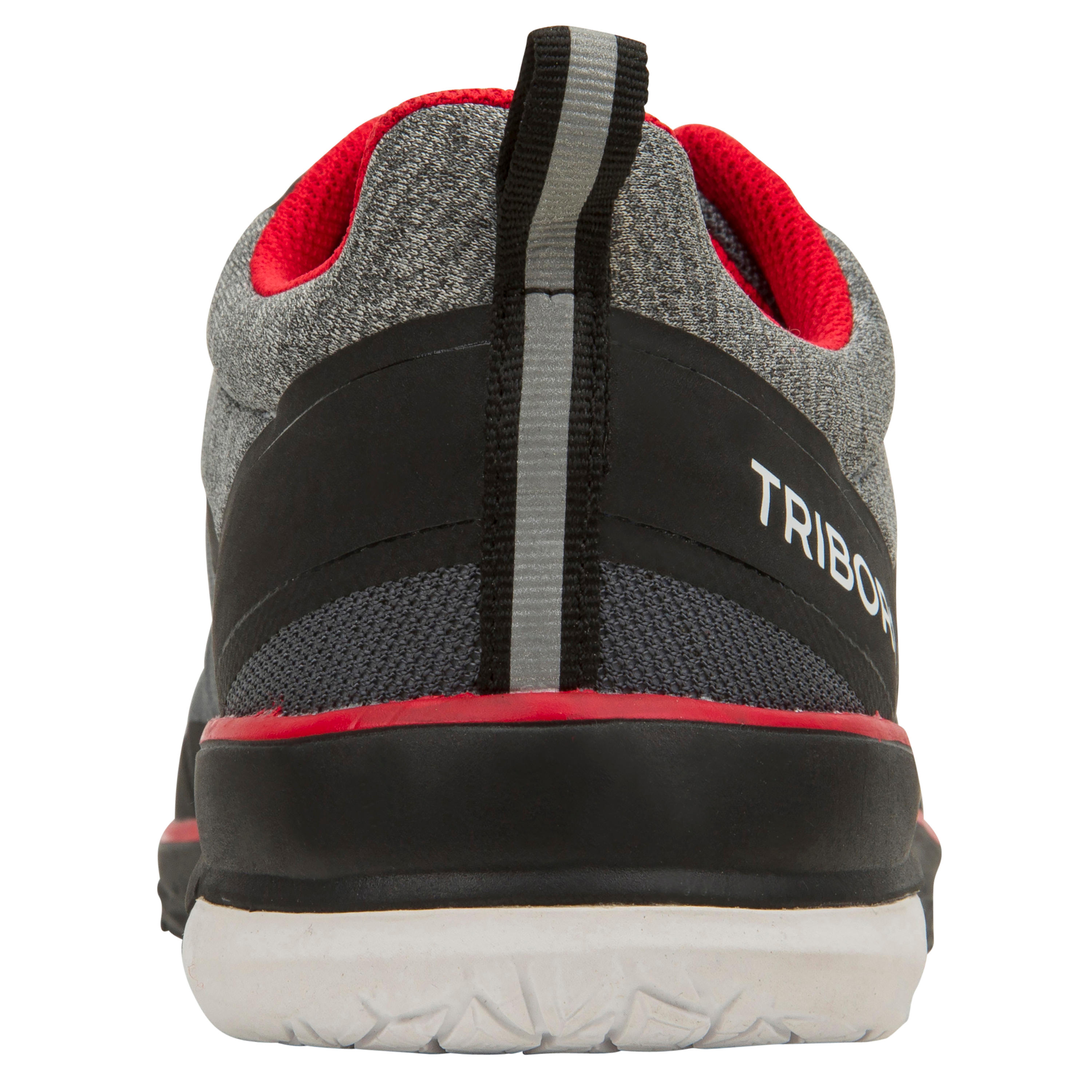 Chaussures bateau basket de voile race homme noir rouge 5/11