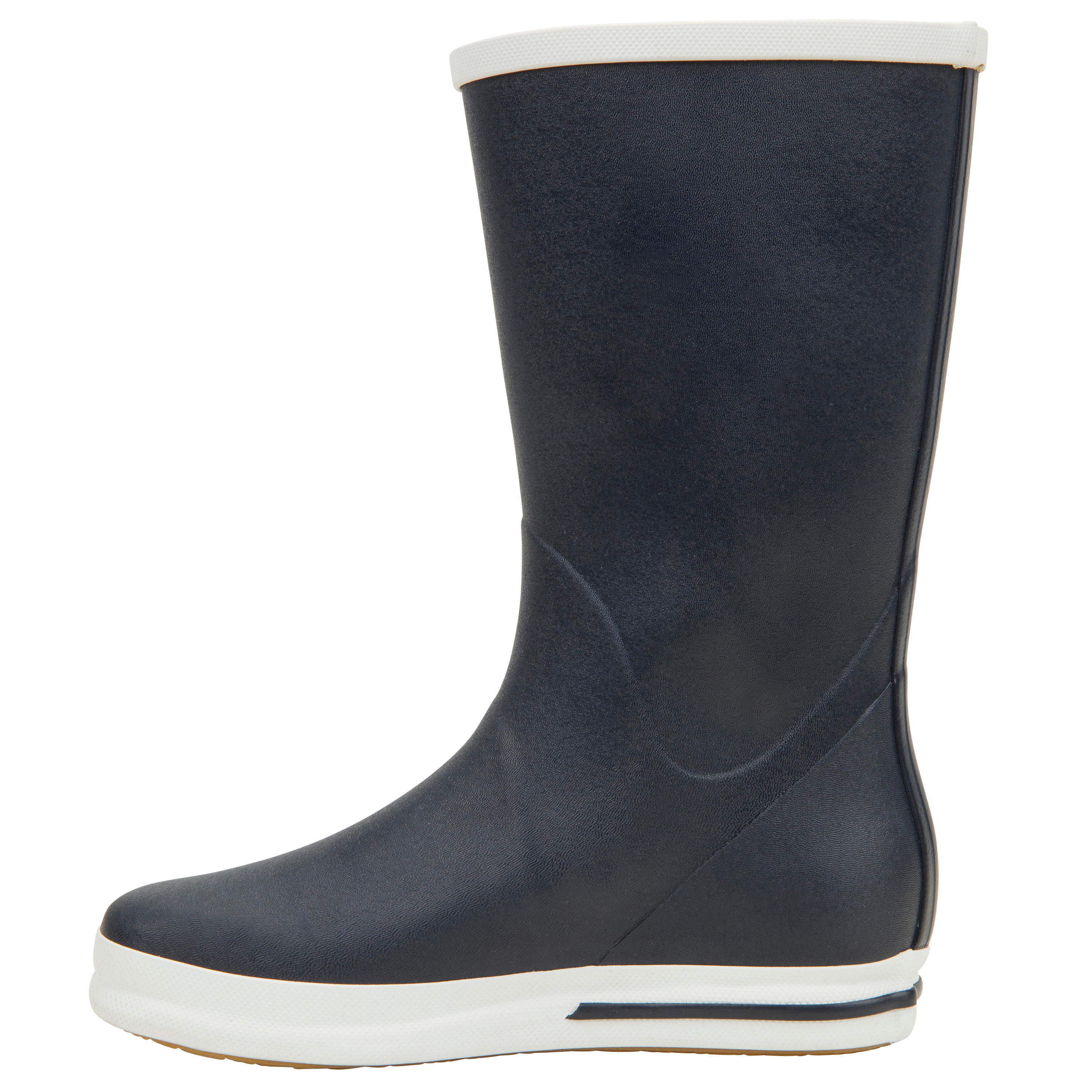 Sailing boots, rubber rain boots 500 Adults' Navy TRIBORD Decathlon