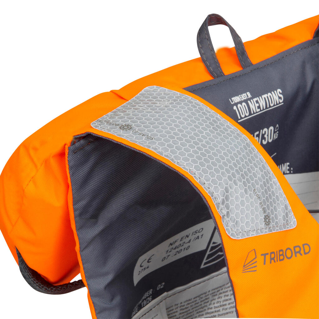 PRSLUK ZA SPASAVANJE LJ100N EASY DEČJI 15-40 kg - NARANDŽASTO/SIVI
