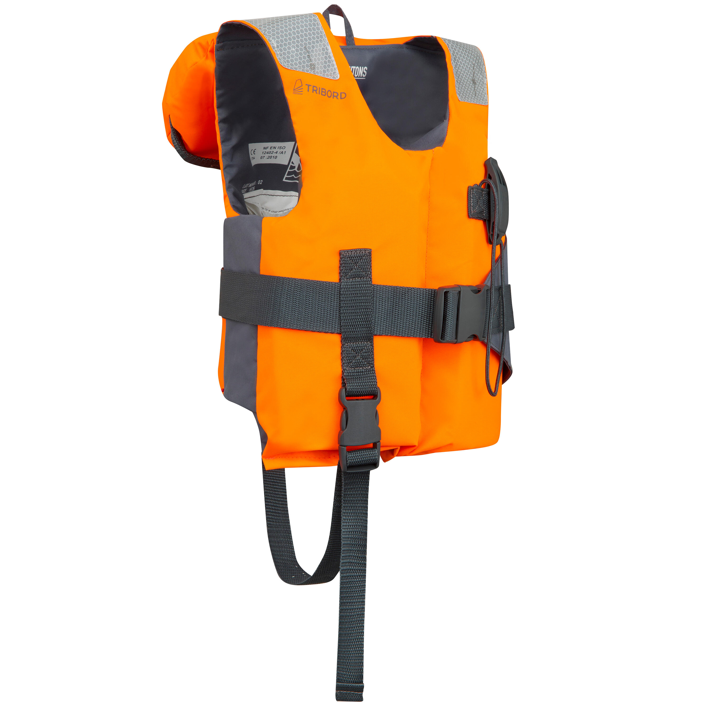 Kids' life jacket LJ100N Easy JR 15-40 kg - orange/grey