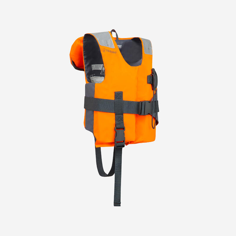 Gyerek mentőmellény hajózáshoz LJ100 Easy, 100 N, narancssárga, szürke