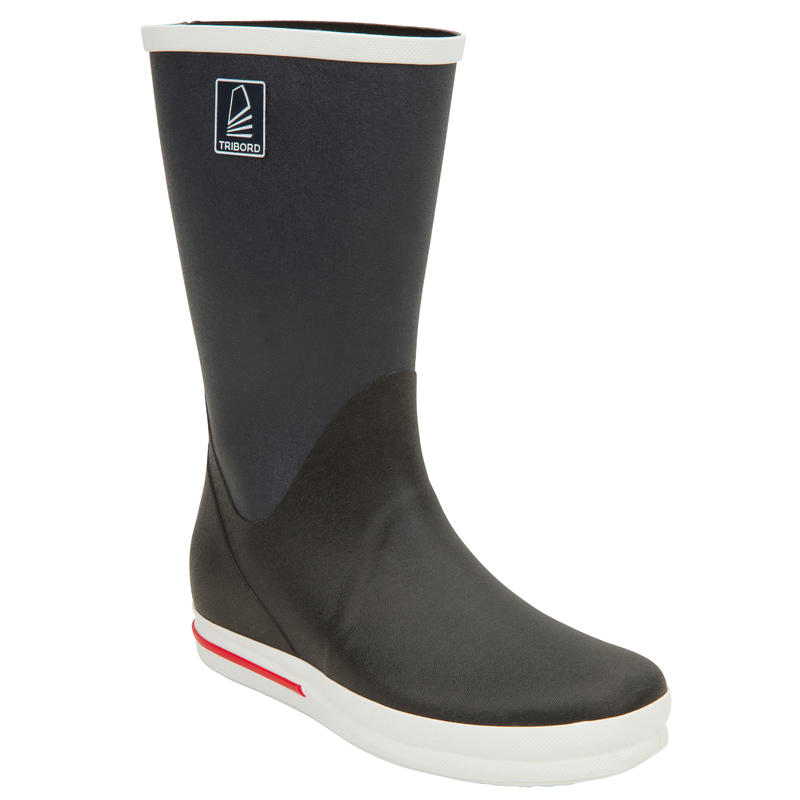 Adult Sailing Wellie Boot 500 Grey Decathlon