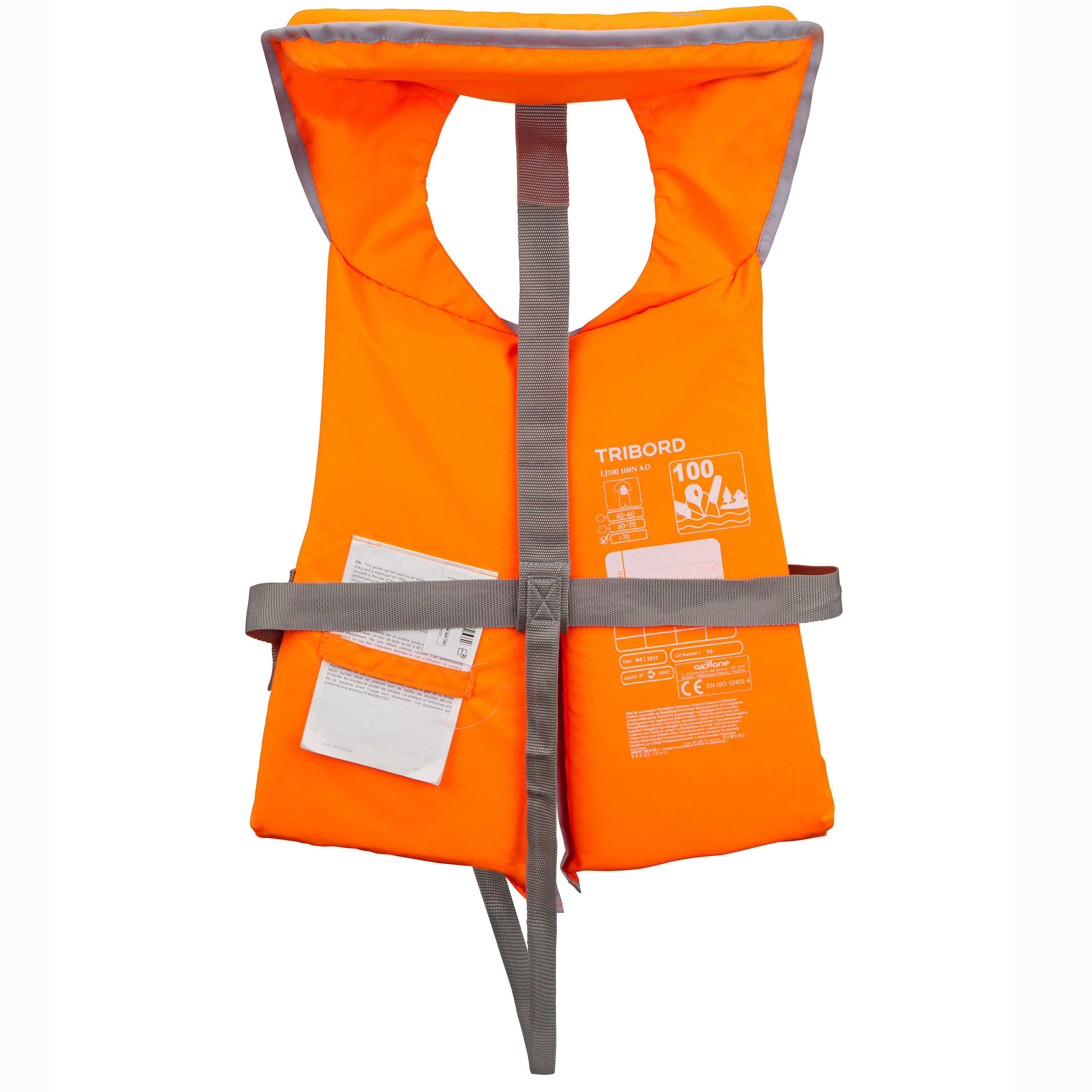 LJ100 Adult 100N Foam Sailing Life Jacket -  5