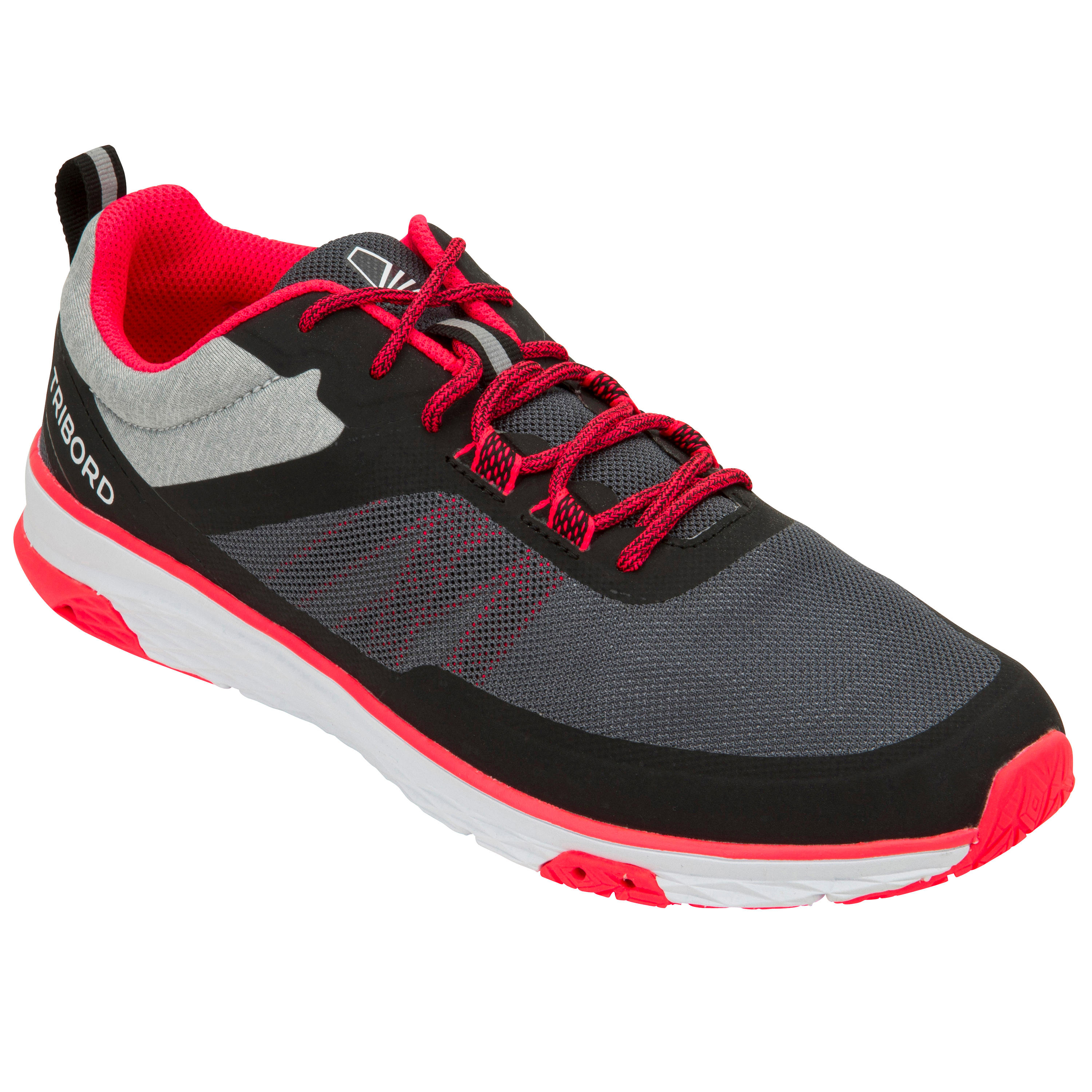 ZAPATILLAS NÁUTICAS DE VELA MUJER RACE500 NEGRO/ROSADO 7/11