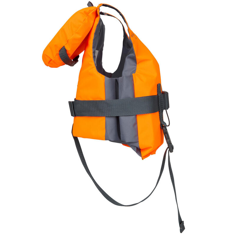 Gyerek mentőmellény hajózáshoz LJ100 Easy, 100 N, narancssárga, szürke
