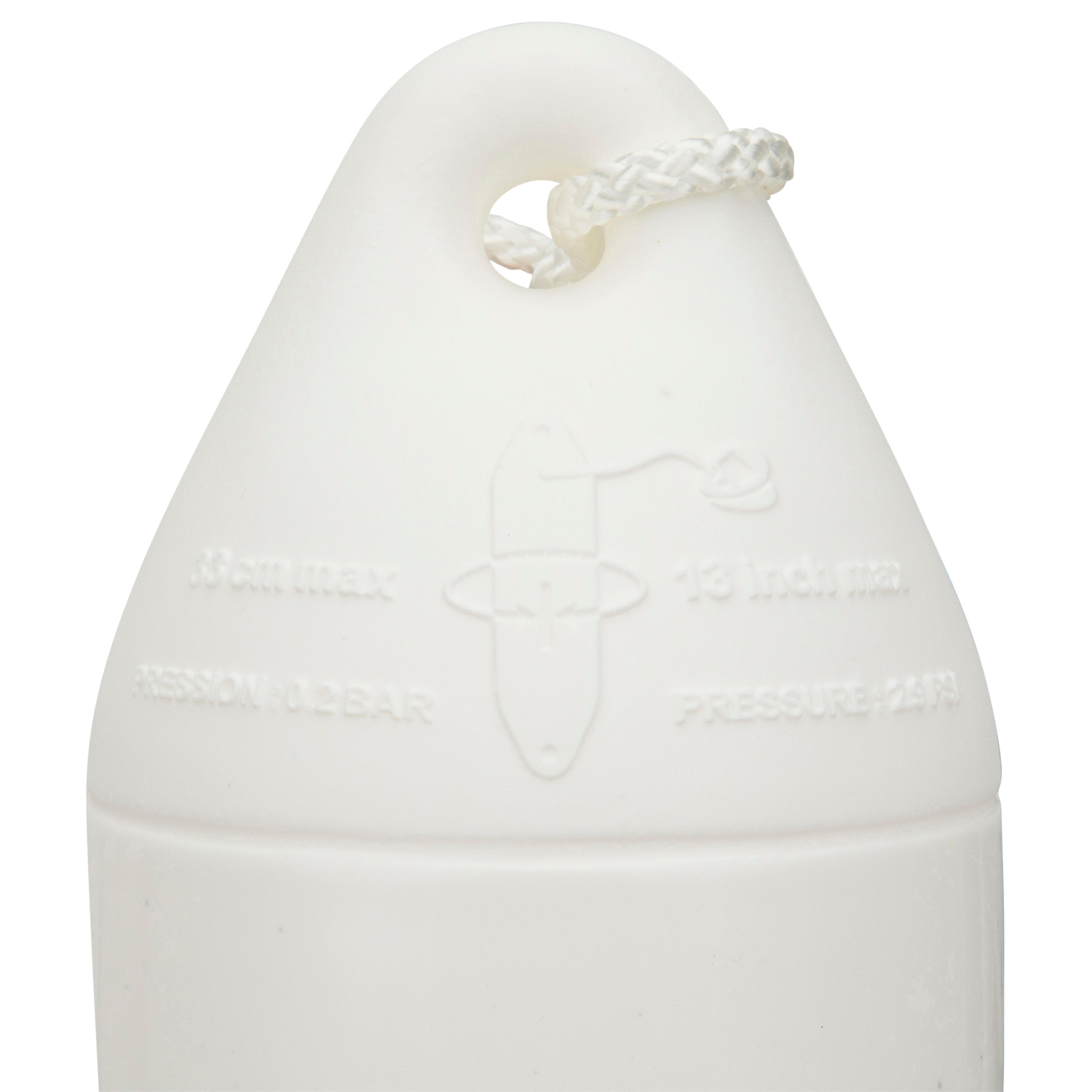 PLASTIMO Defensa Náutica de Vela 10x40 cm com Ponta de Fixação PLASTIMO