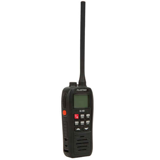 
      IPX7 ūdensdroša VHF ierīce “SX-400” ar uzzibsnījumu un signālu
  