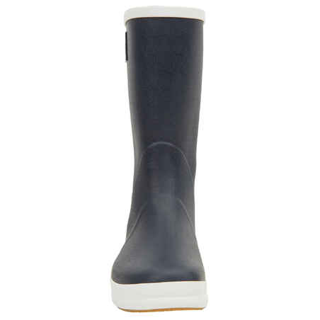 Sailing boots, rubber rain boots - 500 Adults' Navy