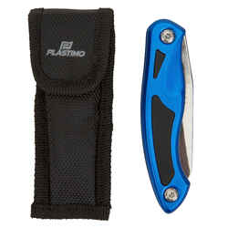 Sailing knife with shackle key - safe blue