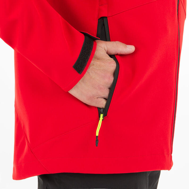 Casaco de Vela Softshell Corta-vento Sailing 900 Homem Vermelho