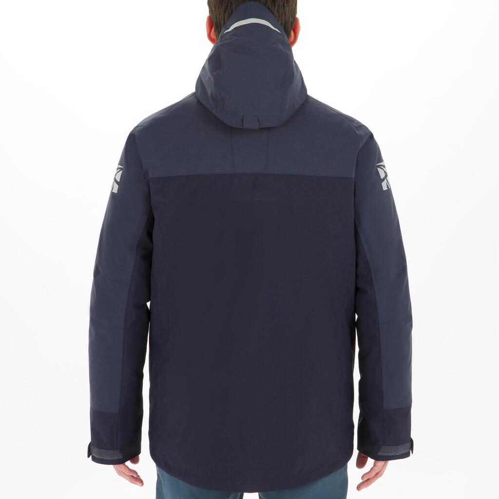 Men's Sailing Parka Jacket 500 - Grey / Navy