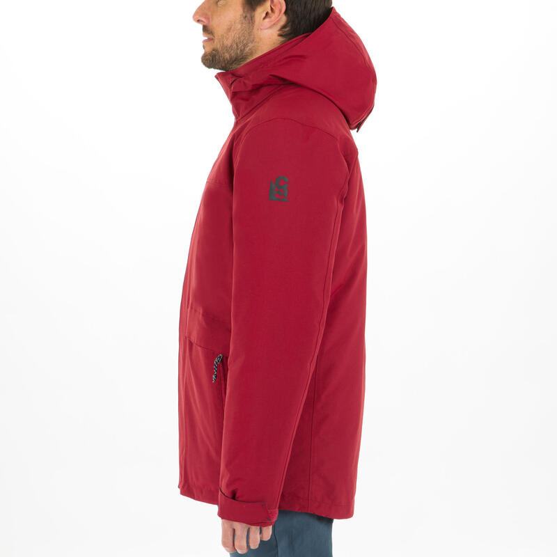 Giacca calda vela uomo 100 bordeaux