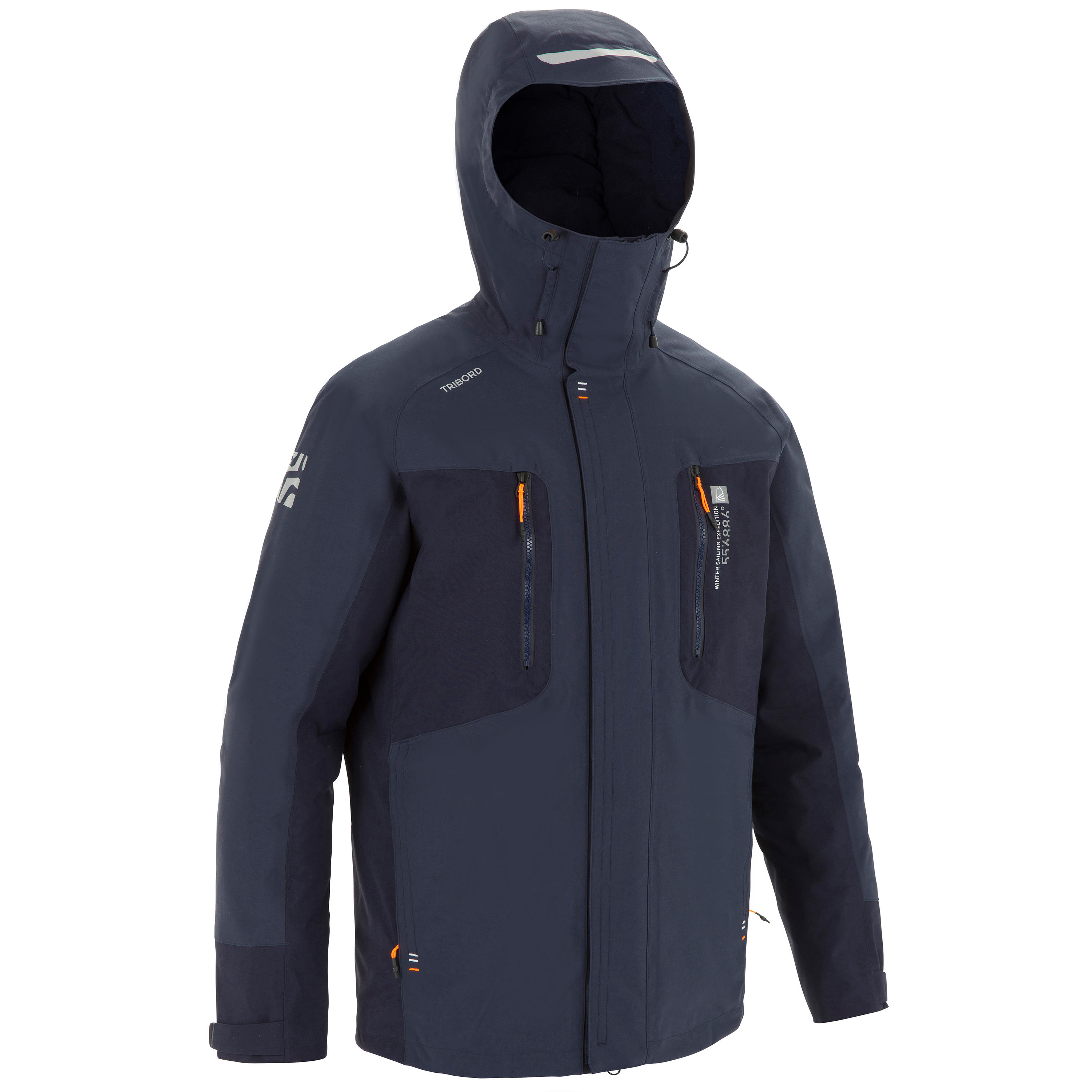 Men's Sailing Parka Jacket 500 - Grey / Navy 1/12