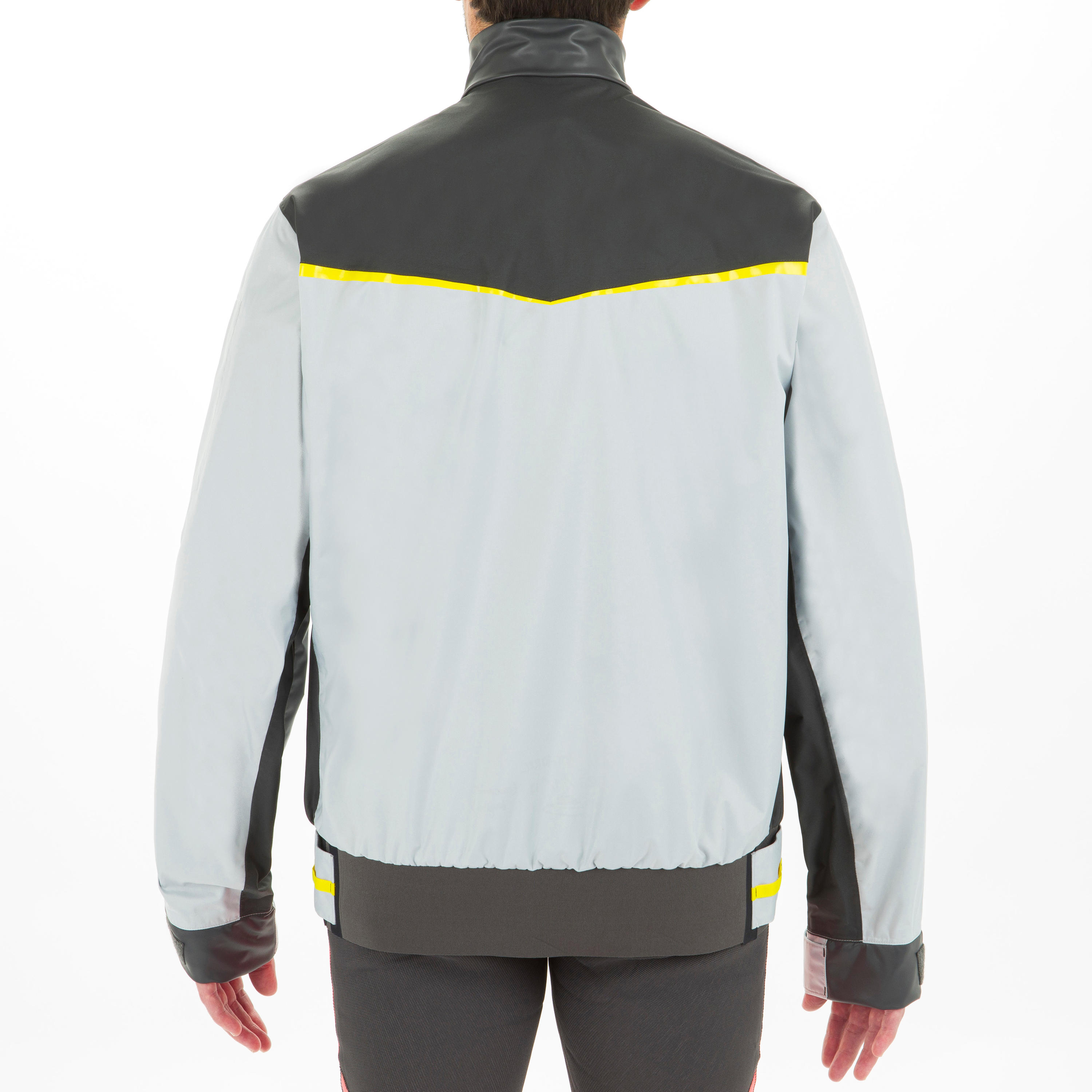 Men's Sailing Windproof Smock Dinghy 500 - Grey/Black 3/8