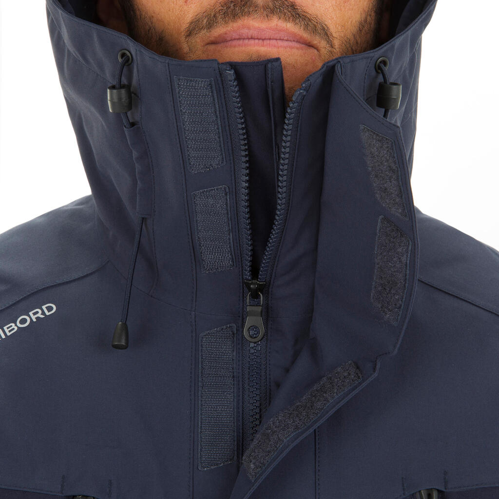 Men's Sailing Parka Jacket 500 - Grey / Navy