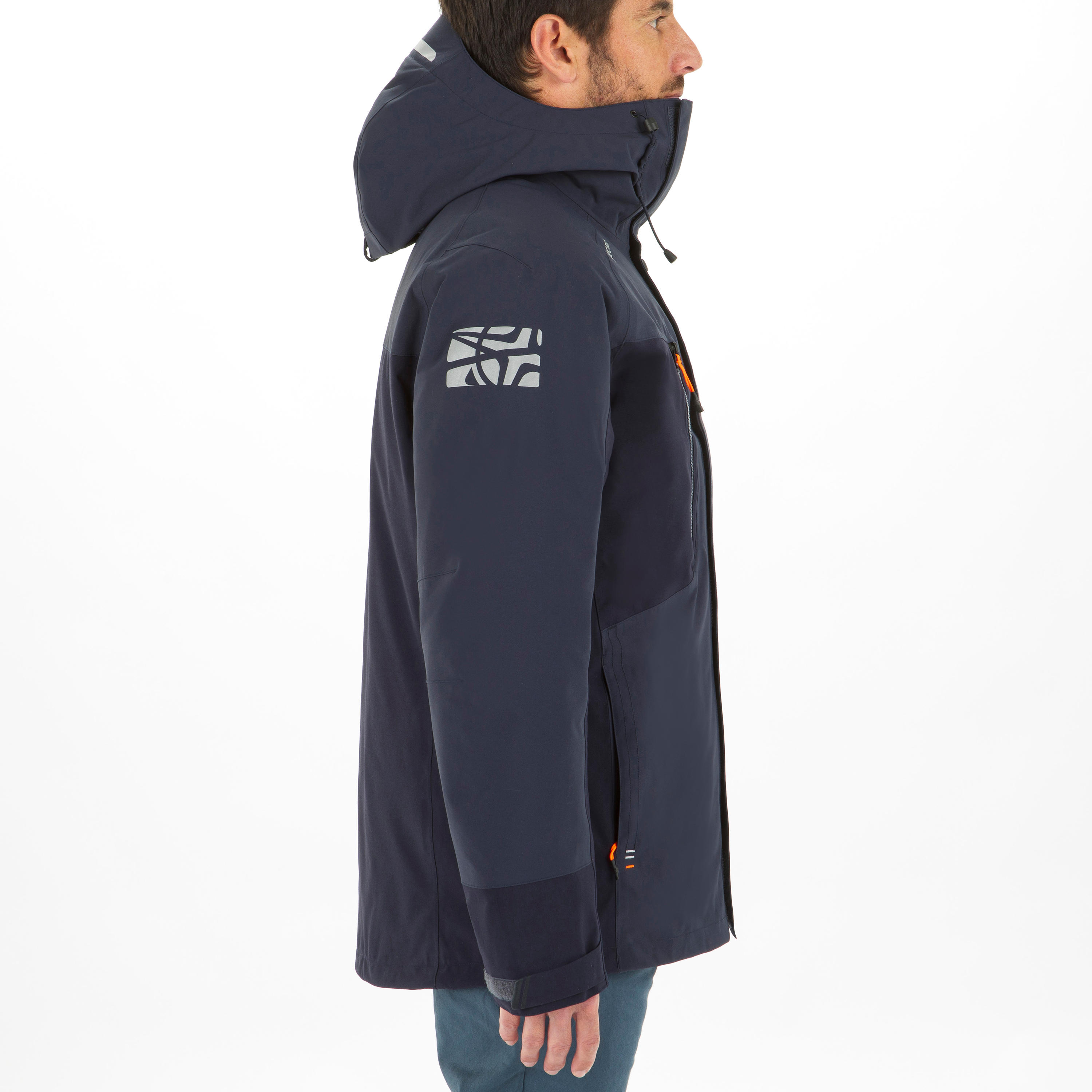 Men's Sailing Parka Jacket 500 - Grey / Navy 4/12