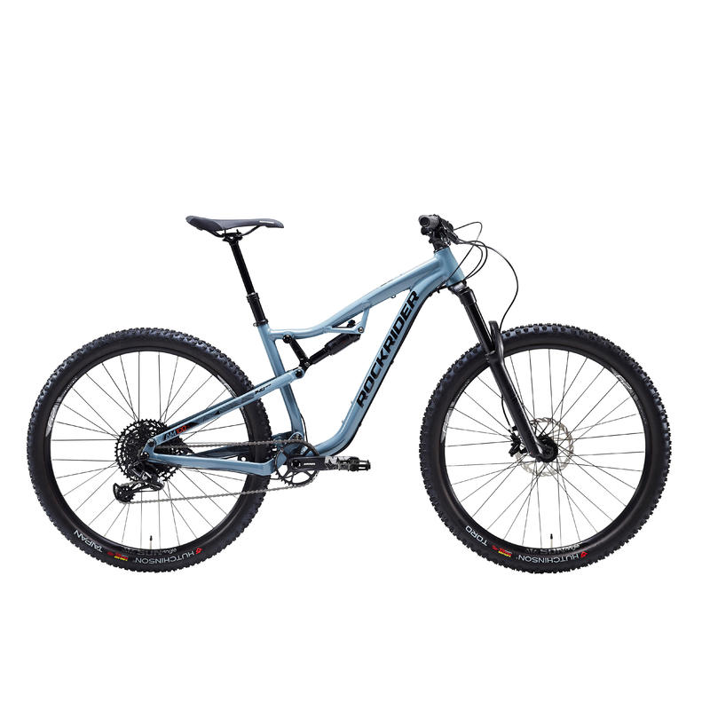 Bicicleta de montaña 29" doble suspensión aluminio 12 V Rockrider AM 100 S azul