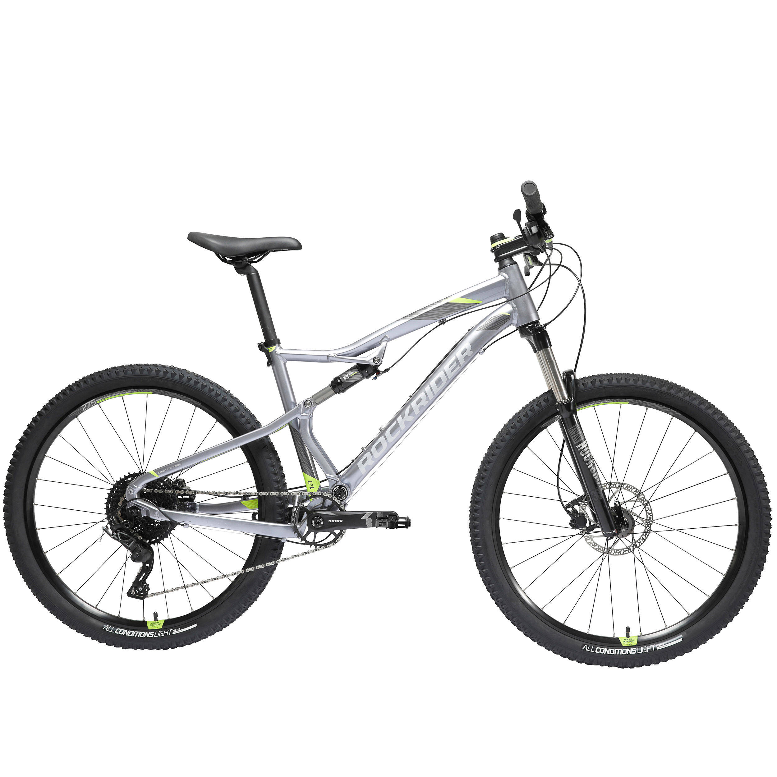 27.5" Mountain Bike ST 900 S - Grey/Yellow -  1