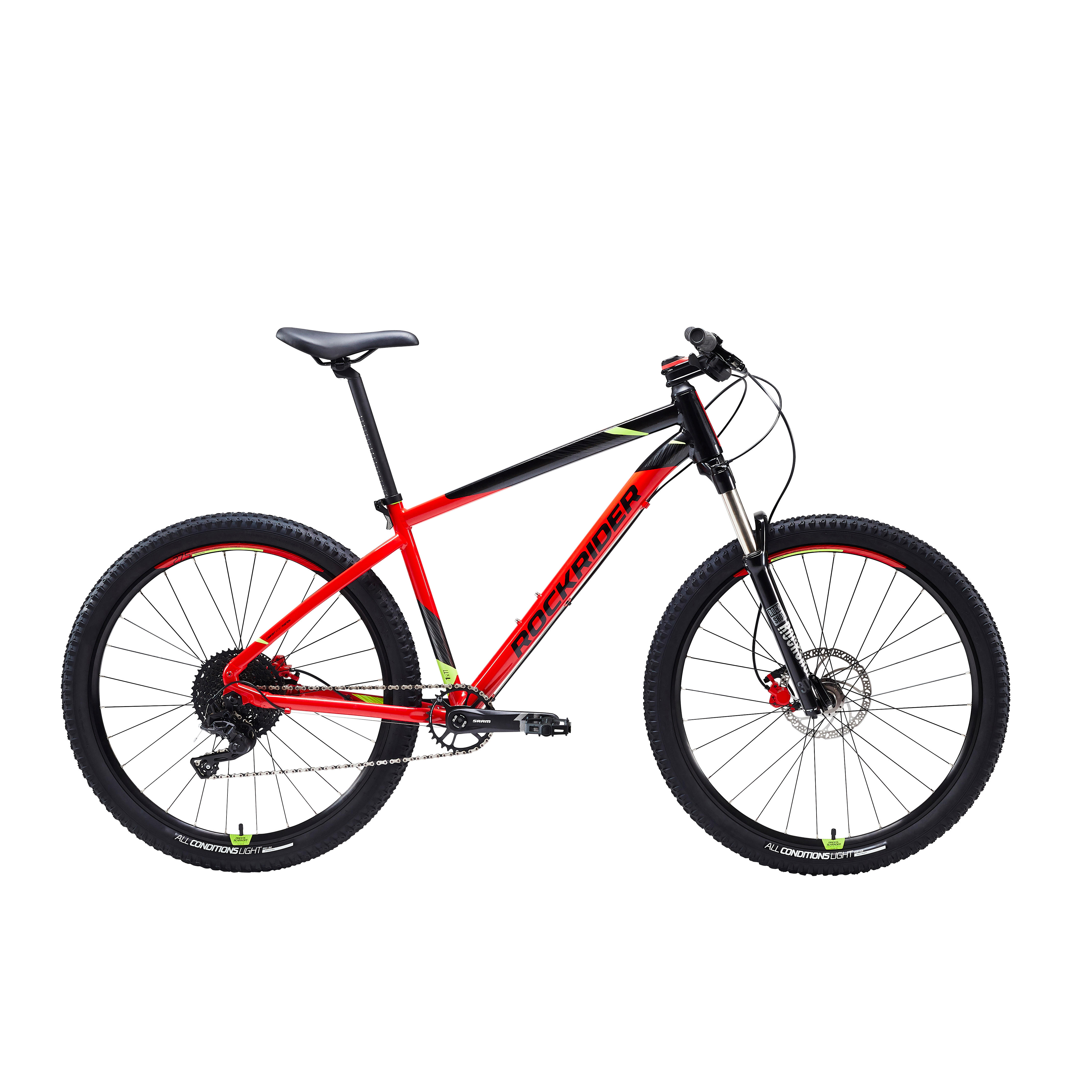 Bicicletă MTB ST 900 27,5″ Negru-Roșu decathlon.ro imagine noua