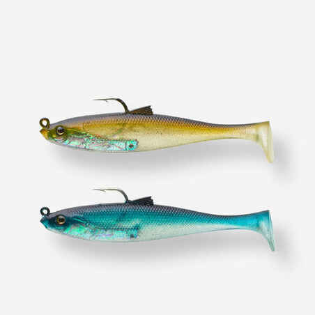 طُعم للصيد البحري على شكل سمك الشابل والسردين مرن يقلد حركة الأسماك -  OSARDA 80 - لون السمك الطبيعي - Decathlon