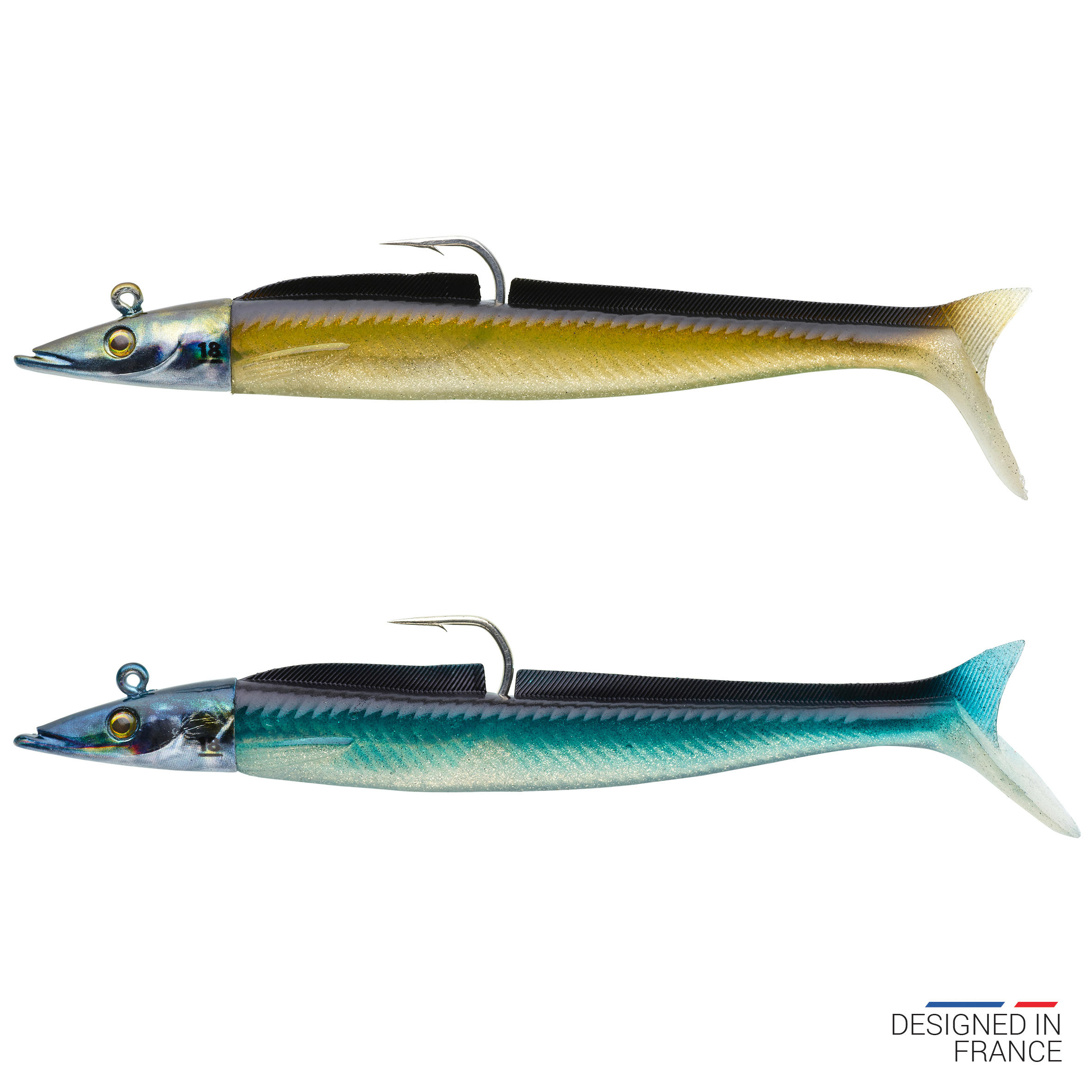 COMBO leurres souples shad lançon EELO 150 18 g AYU/BLEU - CAPERLAN