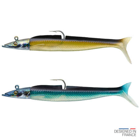 COMBO leurres souples shad lançon EELO 150 18g AYU/BLEU