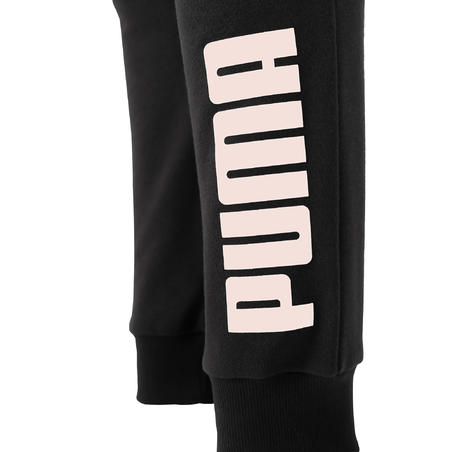 Брюки для джоггинга женские черно-розовые Puma