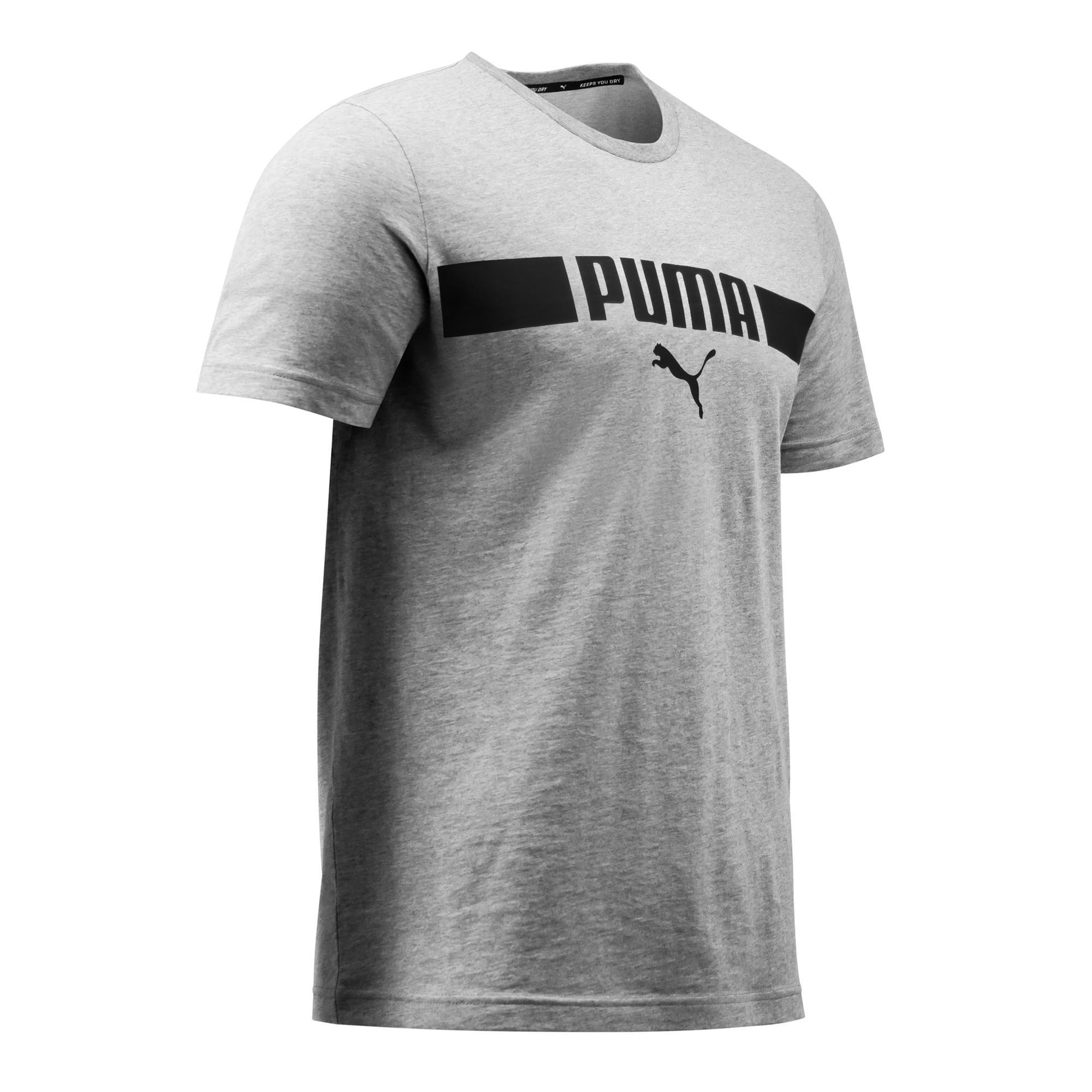 Camiseta Puma hombre gris con logotipo PUMA | Decathlon