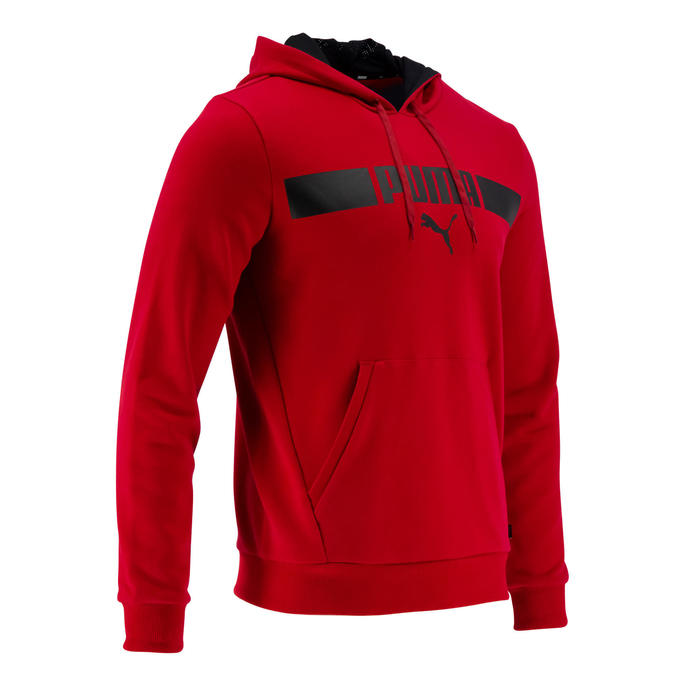 Sweat à Capuche Puma Homme Rouge avec Imprimé Puma | Decathlon