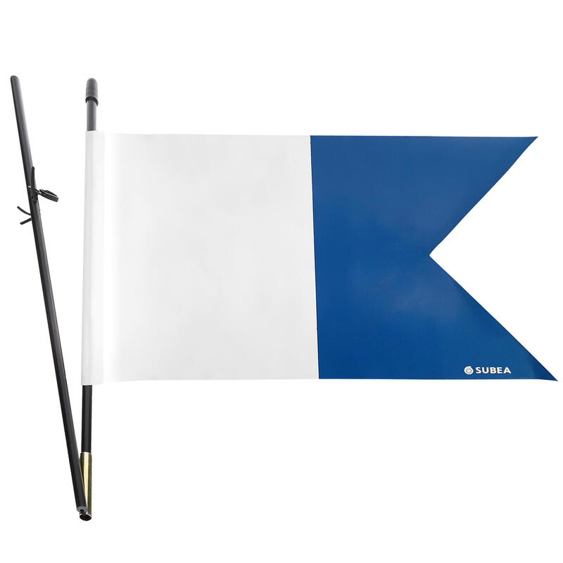 Zászlórúd és jelzőzászló Subea deszkához és jelzőbójához, víz alatti vadászathoz.