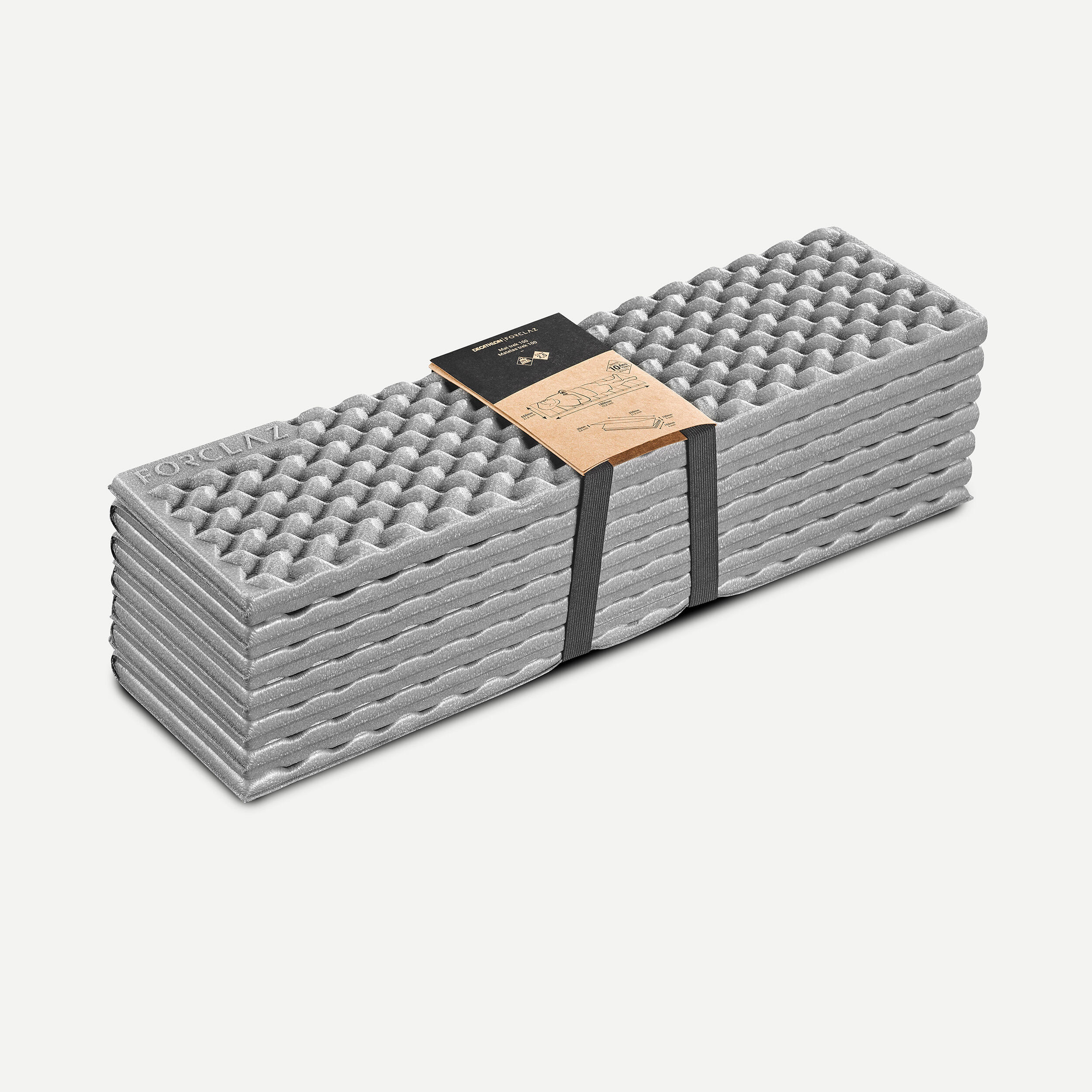 Insulating Foldable Foam Trekking Sleeping Mat 180 x 55 cm 1 person - MT 500 - FORCLAZ