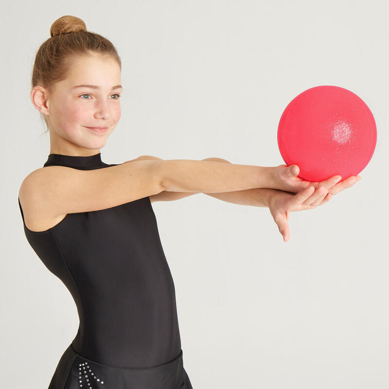 Ballon de Gymnastique Rythmique (GR) de 16,5 cm - rose pailleté