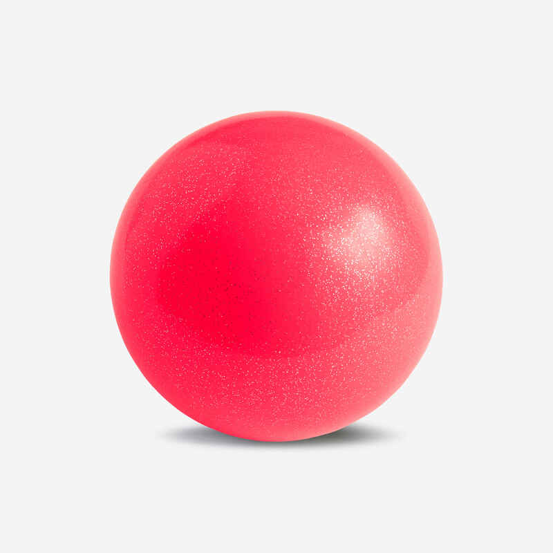 Μπάλα ρυθμικής γυμναστικής 16,5 cm - Ροζ με χρυσόσκονη