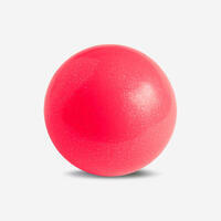 Ružičasta lopta za ritmičku gimnastiku 16,5 cm svetleće ružičasta