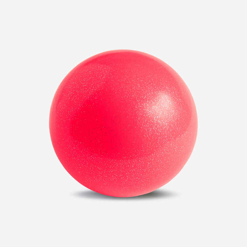 Pelota Gimnasia Rítmica (GR) Rosa Purpurina 16.5 cm - Decathlon