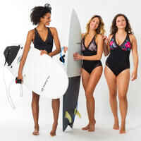 1-PIECE SURF SWIMSUIT WOMEN BACK X ISA BLACK