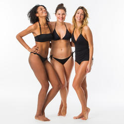 Top de bikini de Surf para mujer Olaian Mae negro - Decathlon