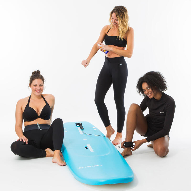 Legging anti UV surf 500 femme noir