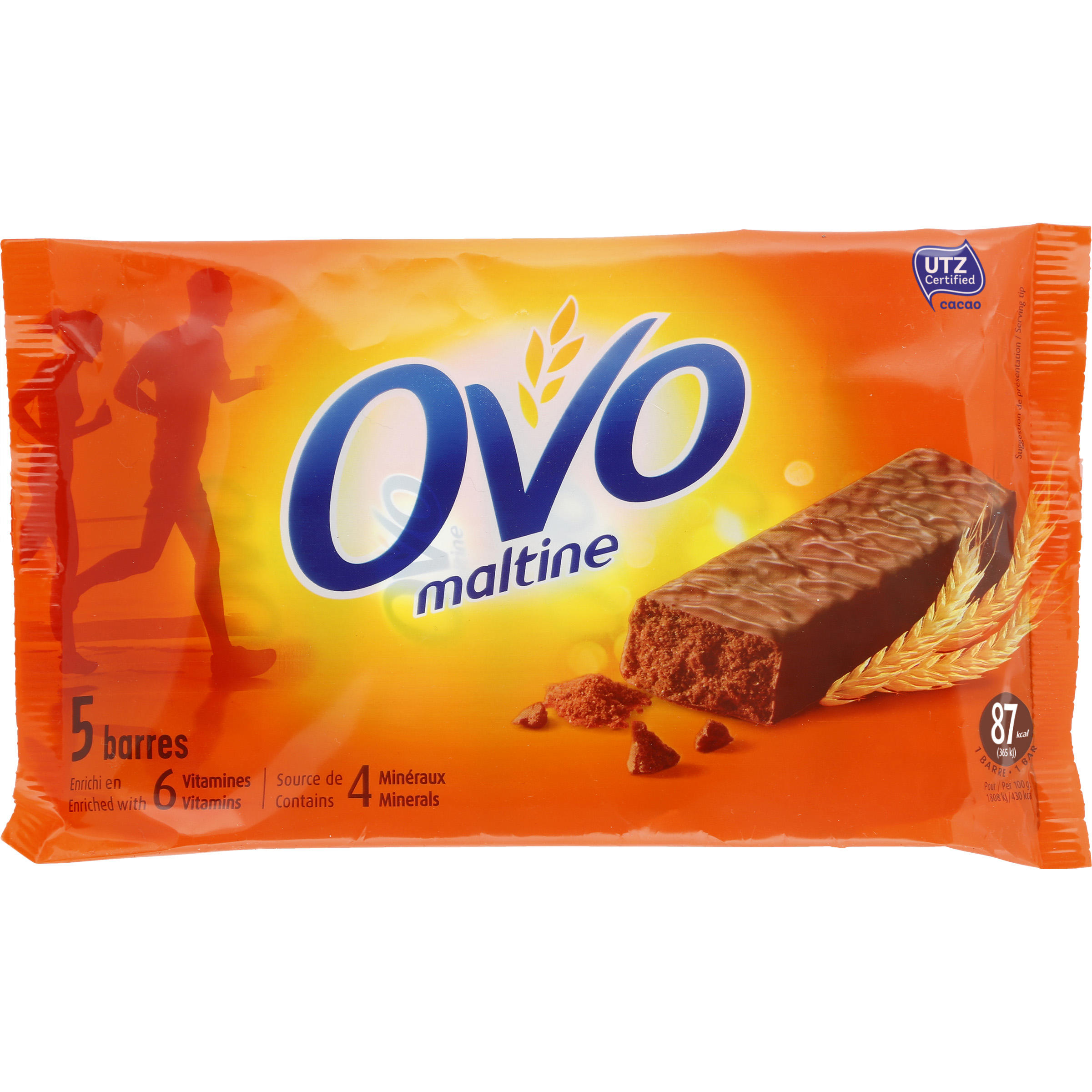 Energiaszelet, csokoládé bevonattal, 5x20 g - Ovomaltine akciós termékkép 1