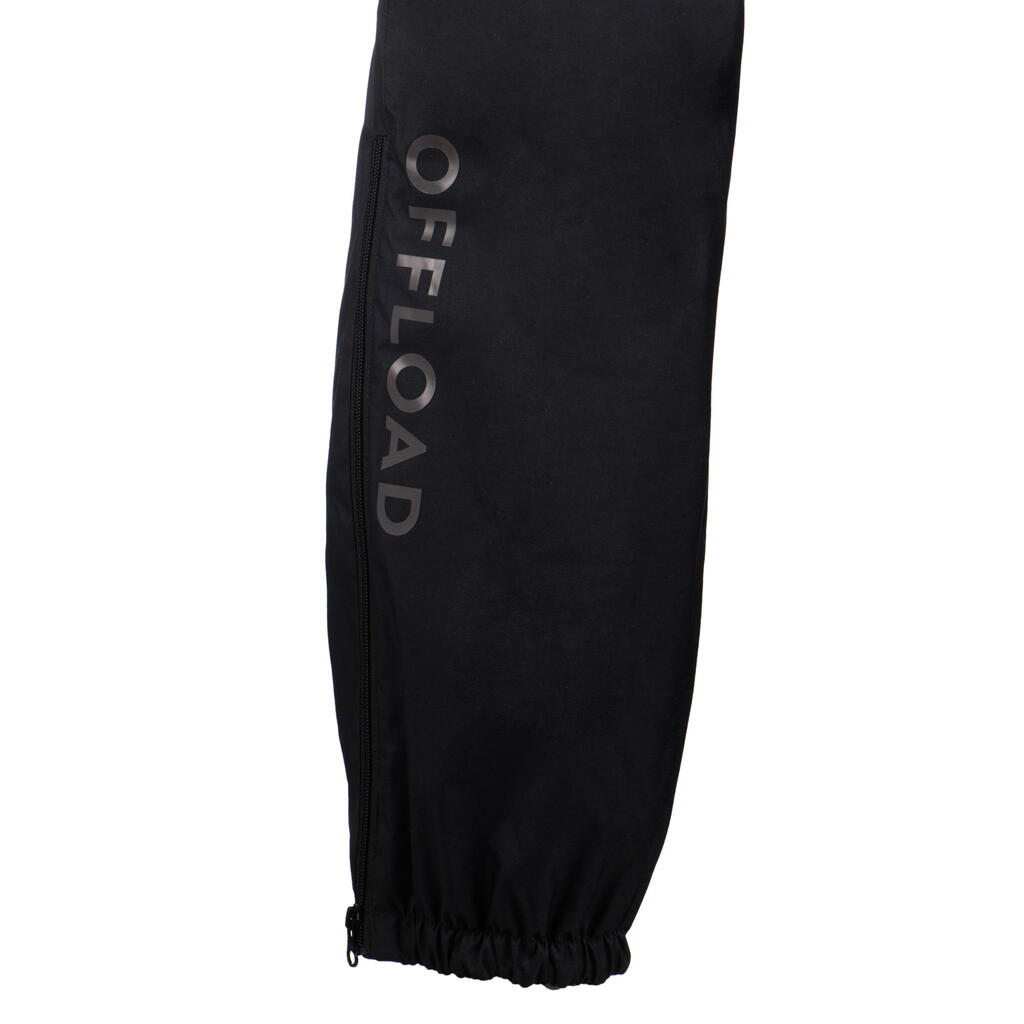 Adult Rugby Waterproof Bottoms R500 - Black