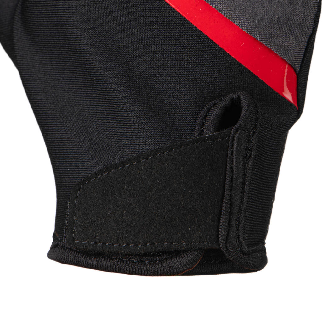 Damen/Herren Rugby Handschuhe R500 halbhand schwarz