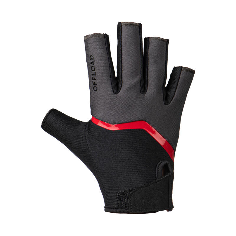 Ragbyové rukavice bez prstů R500 černé 